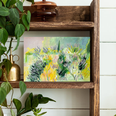 «Vibrant Garden Bloom», art mural paysage floral abstrait