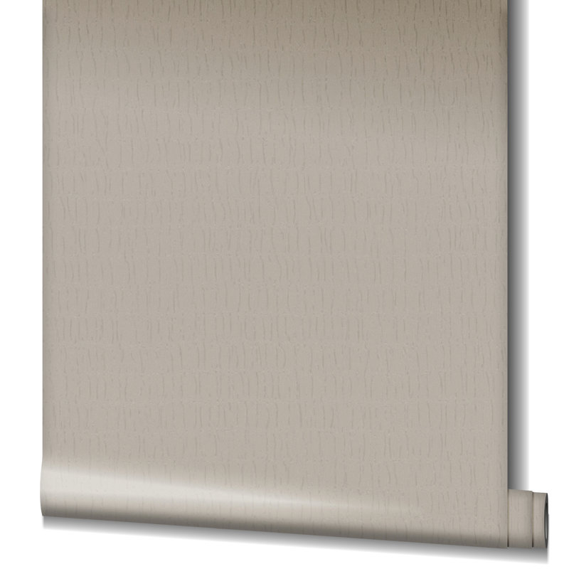 Naryah Collection Textured Ruche Silk Wallpaper Roll, Brown