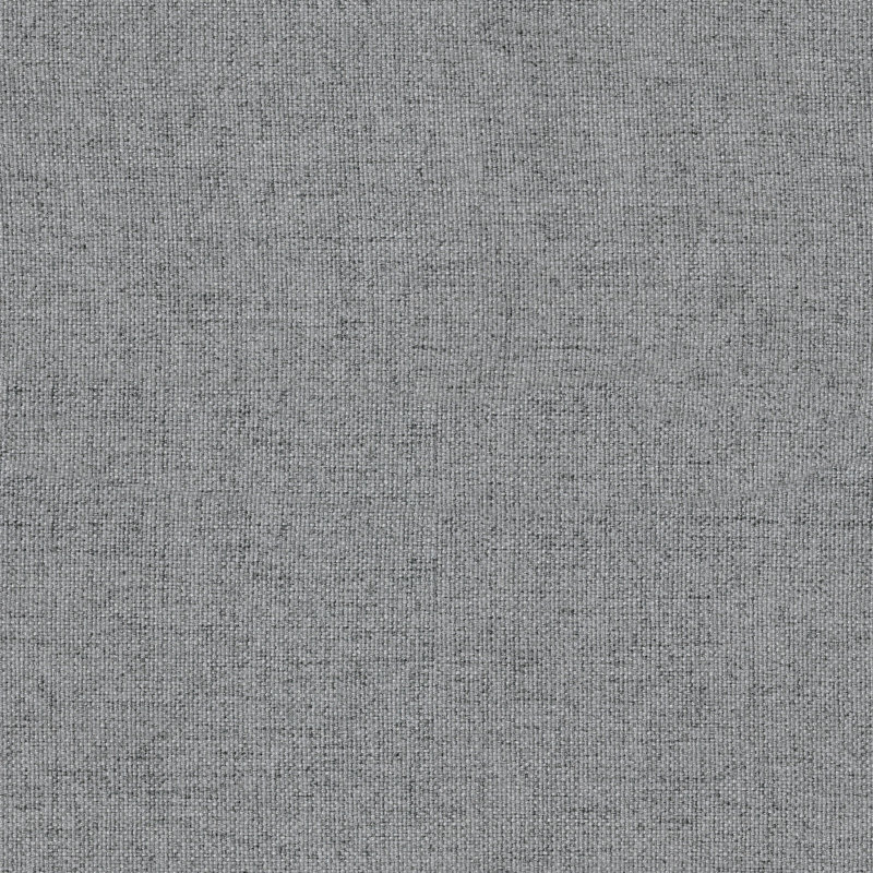 Chaise rembourrée moderne en tissu texturé gris foncé avec accoudoirs arrondis et coussin attaché, pour les salons transitionnels