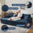 U-shape 2-in-1 Sleeper Sofa Pull-Out Couch with USB Charging-1299812753