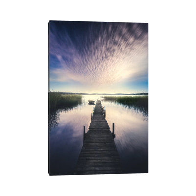 Boat Ride Under The Stars? by Lauri Lohi - Wrapped Canvas Print