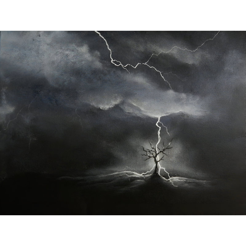 " Lightning " by Ed Capeau, 18" H x 24" W, No Mat, Wrapped Canvas
