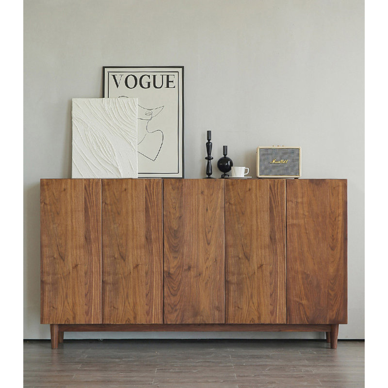 Armoire à chaussures moderne et minimaliste en noyer noir