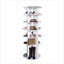 Entryway and Closet 6-Tier 360 Degree Rotating Free Standing Shoe Organizer Rack, Holds Up To 24 Pairs, Clean White Plastic