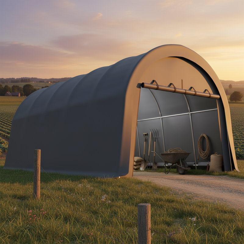 Heavy Duty Carport Portable Garage Shed Shelter Outdoor Car Canopy Tent With Roll-Up Door, Wind And Snow Resistant