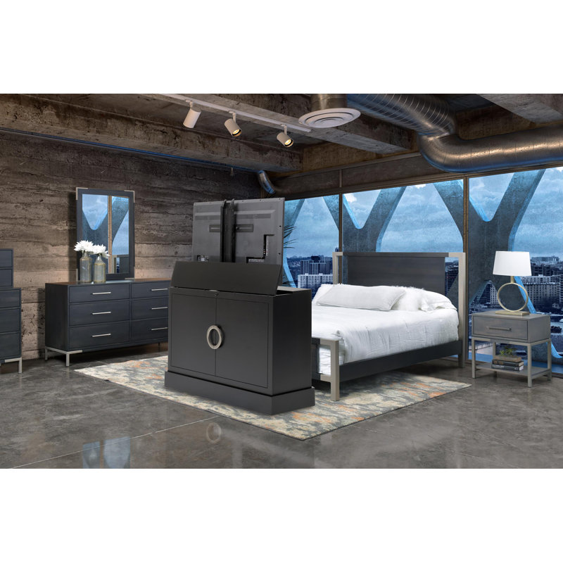 Clubside Unfinished TV Stand for TVs up to 55", Black
