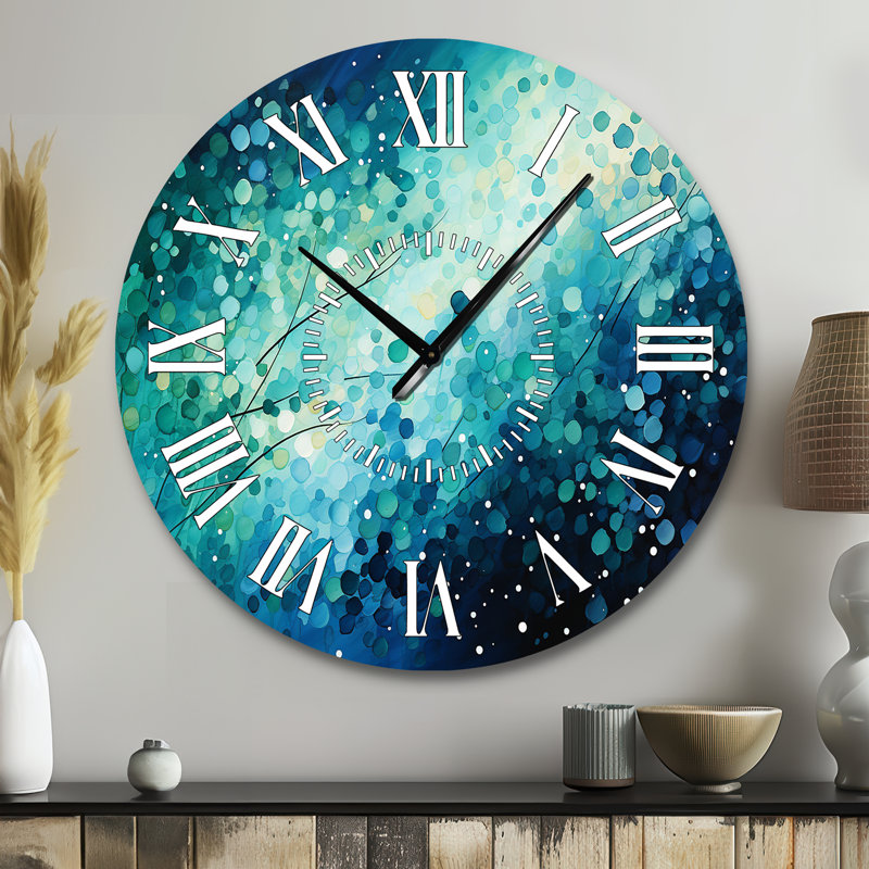 Horloge murale Turquoise Tranquility, Grand