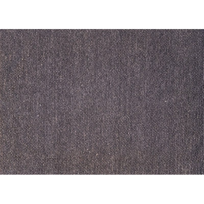Tapis en laine / nylon noué à la main de couleur unie Jossi, Gris, Rectangle 5 pi x 7 pi 6 po