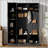 79" Tall Modern Hall Tree with Shoe Storage & 6 Cabinets-129045984