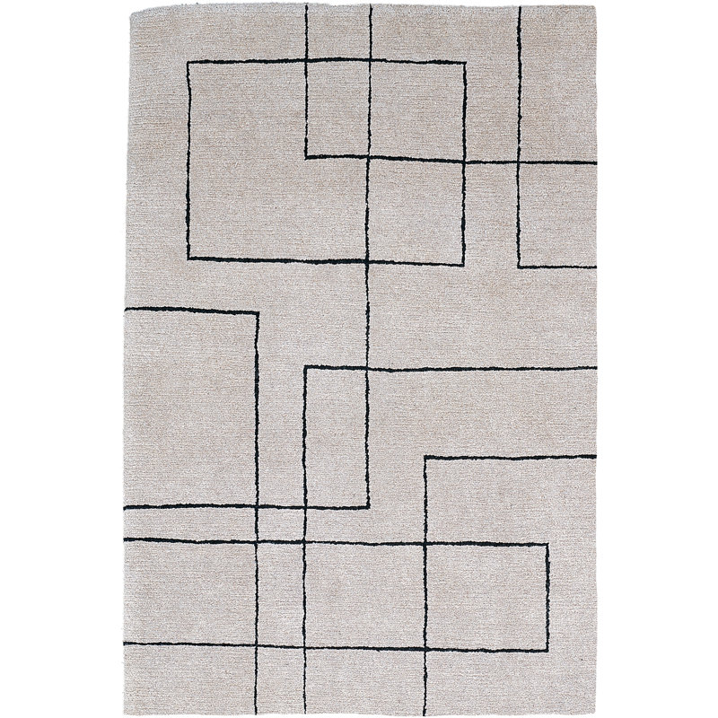Sam Turner Cityscape 60 Knot Slate Area Rug, Rectangle 4' x 6'