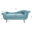 Chaise longue en velours avec accoudoirs à volutes et coussin incurvé-207942261-207942262