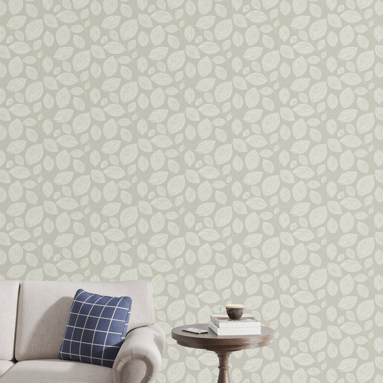 Seona Floral Wallpaper, Taupe