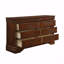 Commode au fini cerisier brun traditionnel de style traditionnel 1pc Louis Phillipe