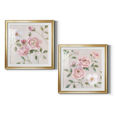 " Cottage Sweet Roses I " 2 - Pieces