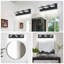 Luminaires de meuble-lavabo noir mat 3 lumières de salle de bain modernes à DEL en acrylique noir-659625149-659625150-659625126