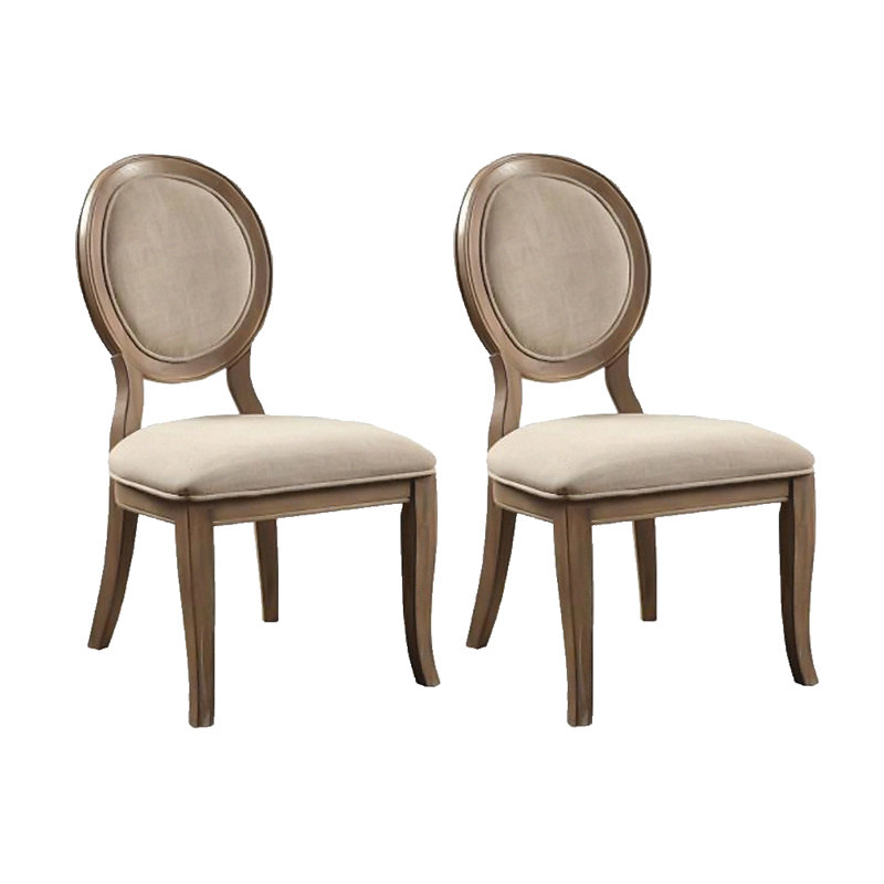 Chaise d'appoint rembourrée en lin Keesler