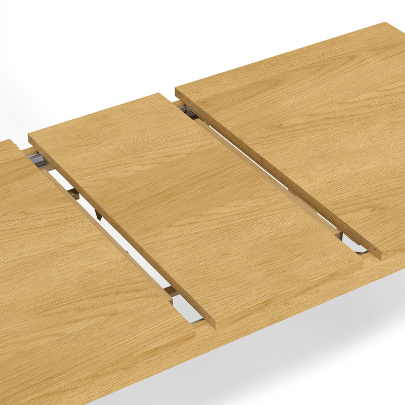 Transitional Extendable Dining Table in Veneer, Oak