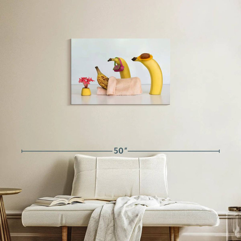Malade de banane, H 20 po x l 30 po