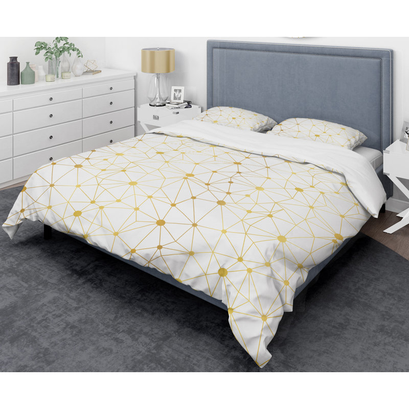 Retro Art Deco - Mid century bedding set - Modern Mid-century Bed cover set, Full/Queen Duvet Cover + 2 Shams