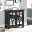 Armoire de rangement classique classique avec décor traditionnel et portes miroir-185241009