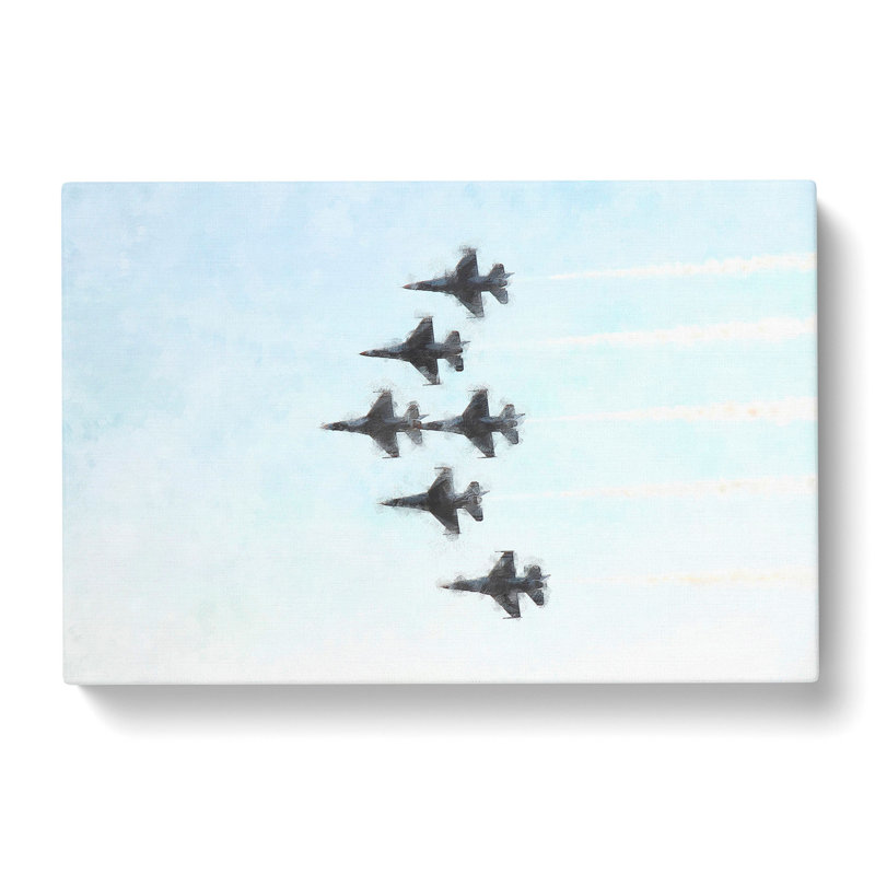 U.S. Air Force Thunderbird Jets - Wrapped Canvas Print, 60cm H x 91cm W x 3cm D