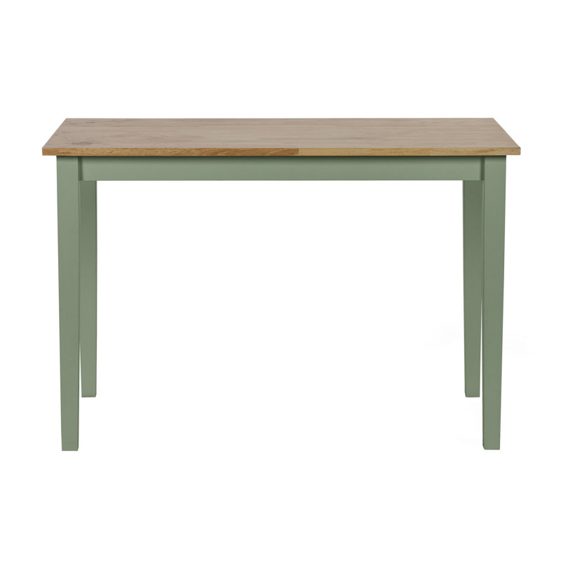 Hayasdan Solid Wood Dining Table, Brown/Sage Green