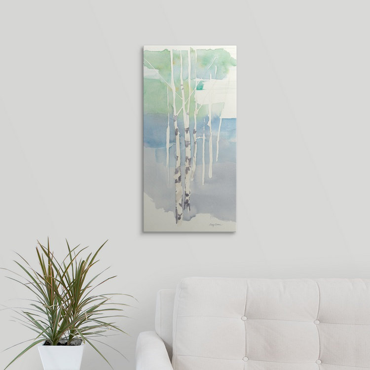 «Aspens Panel I» Aniel, reproduction d'art, H 60 po x l 30 po x P 1,5 po, Toile
