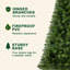 Arbre de Noël artificiel à charnière non éclairé 6 pi avec 582 pointes, arbre de Noël à branches en PVC avec support en plastique à 4 pieds pour la décoration de Noël intérieure