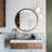 Brindell Solid Wood Frame Round Mirror