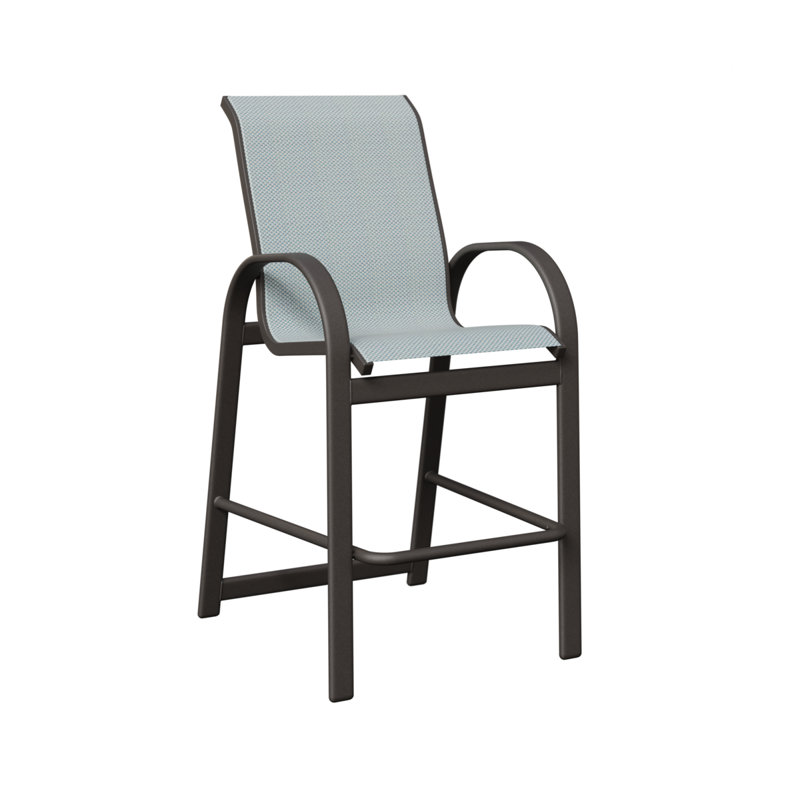Chaise de bar berlinoise Berlin Gardens, Interlock Calypso, Graphite moucheté