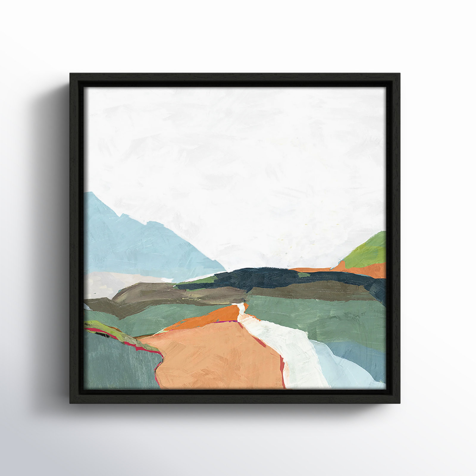 Addy "April Morning" Painting, 13.5" H x 13.5" W, Black
