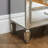 Quinton Mirror and Glass Bedside Table 3 Drawers Modern Design