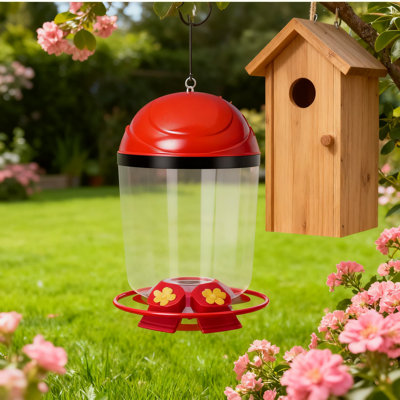 Casque d'alimentation colibri mains libres avec 2 ports d'alimentation, boîte à nectar étanche, bandeau réglable et lentille résistante à la buée
