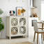 Armoire de rangement rétro avec portes en verre trempé