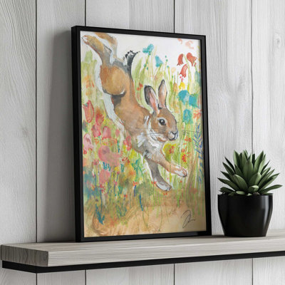 Reproduction d'art «J Jump Bunny» par Jessica Mingo
