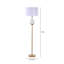 Tyann 165cm Tall Traditional Floor Lamp, Floor Standing Glass Corner Lamp with Velvet Shade-1071385010-1071384909