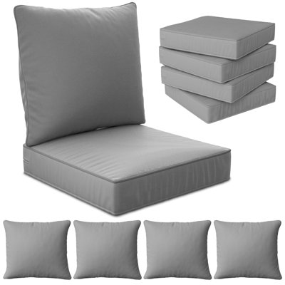 24" X 24" X 6" Outdoor Deep Seat Cushions Set - 4