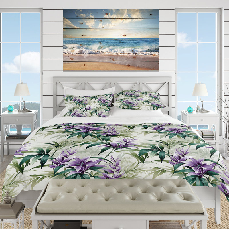 Ensemble de housse de couette Green Green Bamboo Serenade, Housse de couette pour très grand lit et 2 très