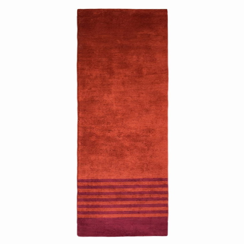 Juhl HAND KNOTTED LOOM SILK ECO-FRIENDLY AREA RUGS  - Rust & Red Color | Contemporary Design, Runner 2'8'' x 10'
