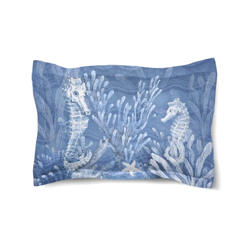 Taie d'édredon standard Laural Home Ocean Wave, Taie décorative format double