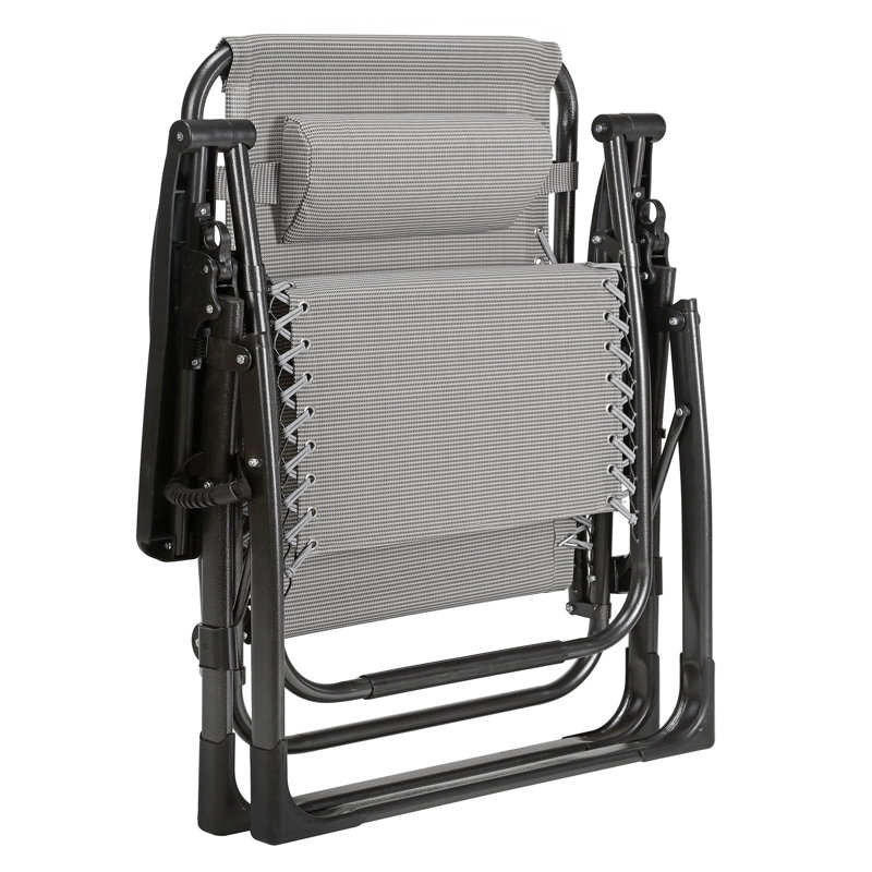Fauteuil inclinable zéro gravité avec coussin Mudssir, Gris