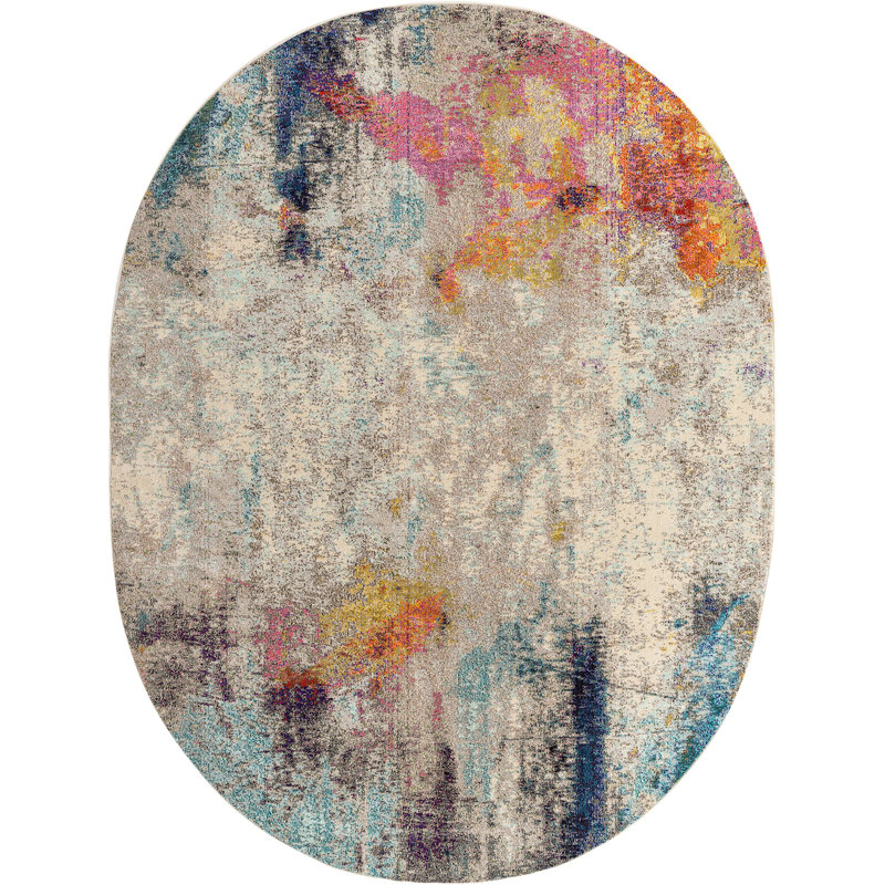 Tapis ikat Patrocinia, Ovale 7 pi 11 po x 10 pi