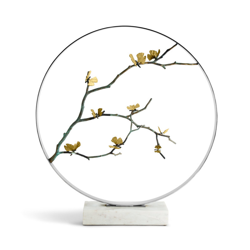 Butterfly Ginkgo 34.5" Moon Gate Sculpture