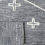 Tapis gris anthracite / ivoire en laine / coton tissé à plat à la main Holtby-1804607327