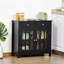 Audel Kitchen Cabinet with 2 Drawers and Glass Doors-887324598