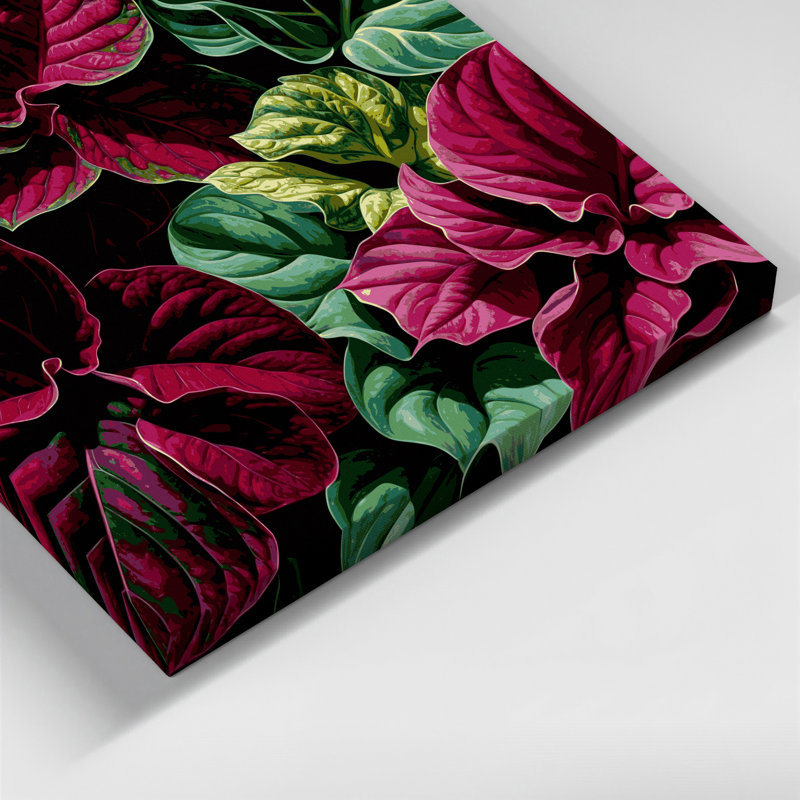 Art mural sur toile Botanical Coleus, H 11 po x l 14 po
