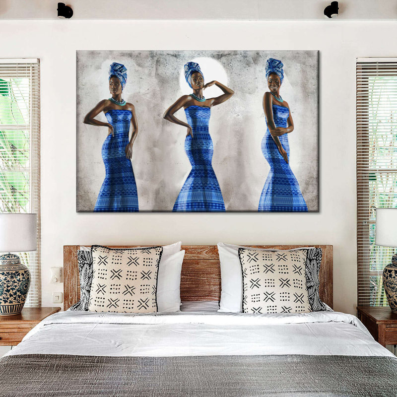 «Regal African Woman», reproduction sur toile, H 20 po x l 30 po x P 1,25 po