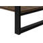 Table d'appoint, console, vestibule, étroit, canapé, salon, chambre à coucher, stratifié brun, métal noir, contemporain, moderne-397990216