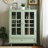 Minimalism Buffet Cabinet With Double Glass Doors And Drawer, Modern Wooden Storage Sideboard Cupboard For Living Room, Dining Room Hallway Entryway-1431391372