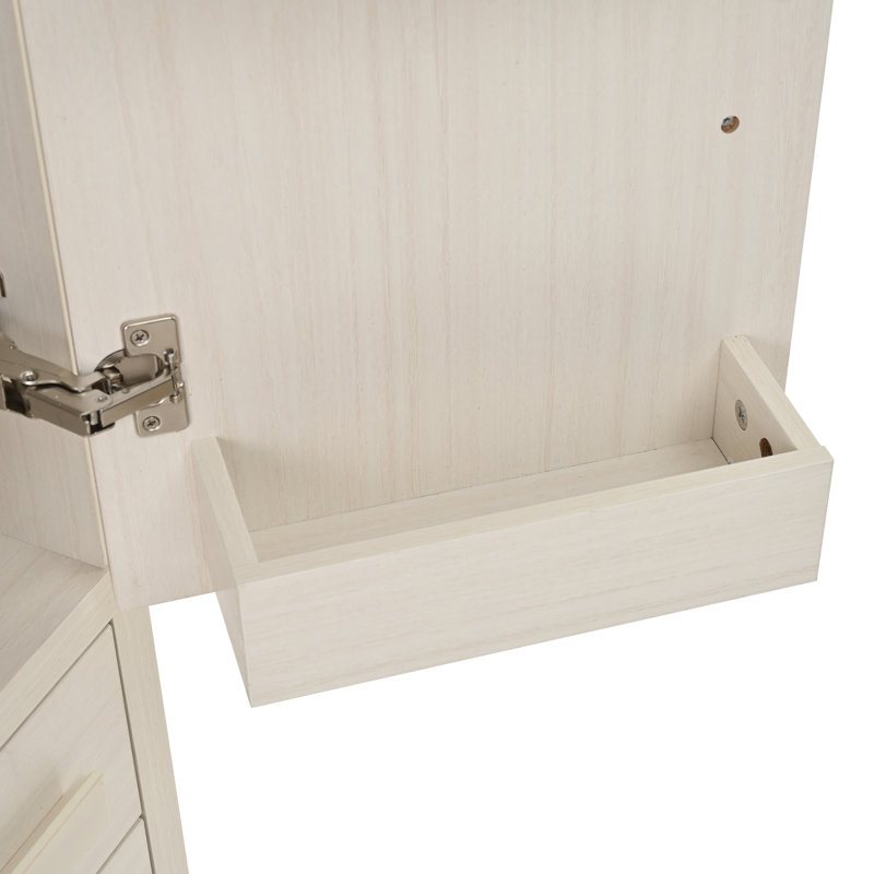 Armoire de cuisine blanche de 70,1 pouces de hauteur avec tablette réglable, 6 compartiments de porte et 3 tiroirs pleine extension pour le rangement de la cuisine, de la salle à manger ou du salon